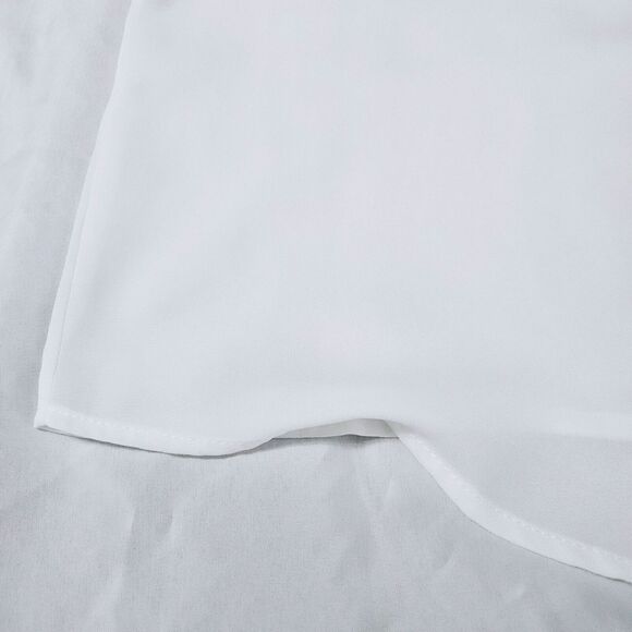 Lumiere Womens Blouse White Size Medium 100% Polyester Pullover Sleeveless Deep - Picture 12 of 12